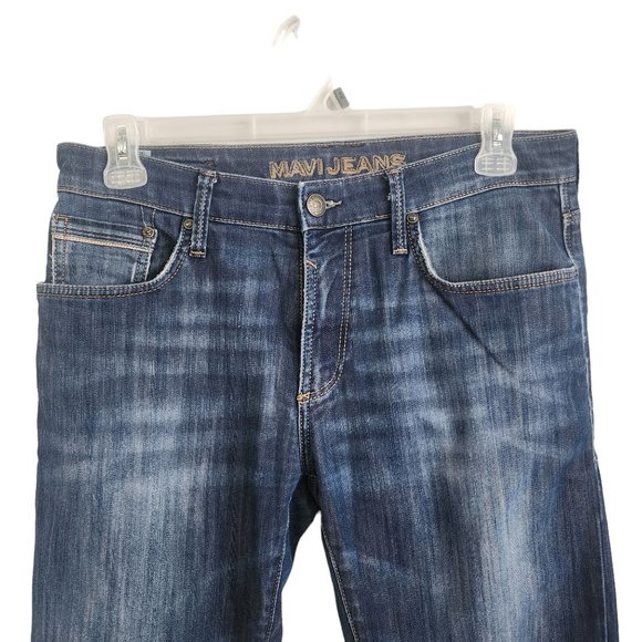 Mavi Mens Zach Straight Leg Medium Wash Denim Jeans Size 33x32 - Picture 3 of 12